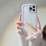 Wave Border Phone Case – Simple Solid Candy Color Soft Protective Cover for iPhone & Android | Shockproof & Stylish | Glatino