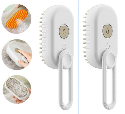 3-in-1 Electric Pet Steam Brush – Steamy Cat & Dog Grooming Comb for Hair Removal, Massage & Cleaning | Glatino
