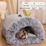 Portable Pet Nest – Warm Long-Fur Dog & Cat Bed for Autumn & Winter | Soft, Moisture-Proof, Cozy Pet House | Glatino
