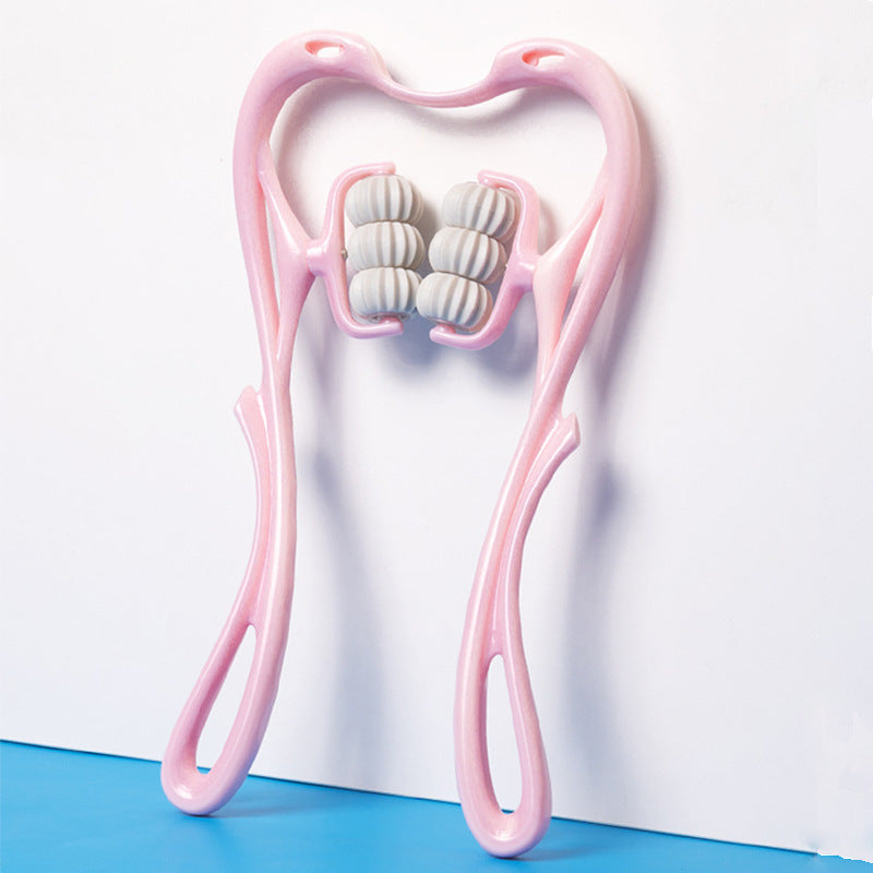 Six-Wheel Neck Massager – Manual Roller Tool for Muscle Relaxation, Stress & Pain Relief | Full-Body Massage Roller by Glatino