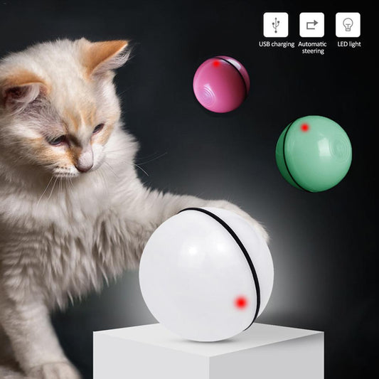 Glatino LED Laser Rolling Cat Toy Ball – Interactive Electronic Pet Toy for Active Cats & Kittens